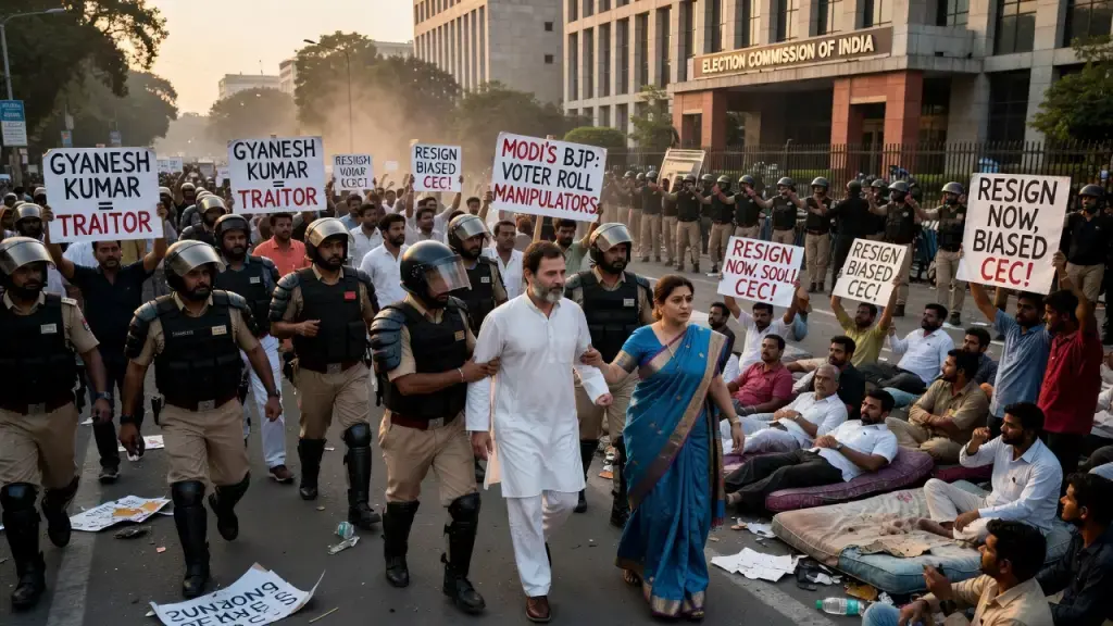 Police Clear Gandhi-Led Protest Over India's Voter List Dispute